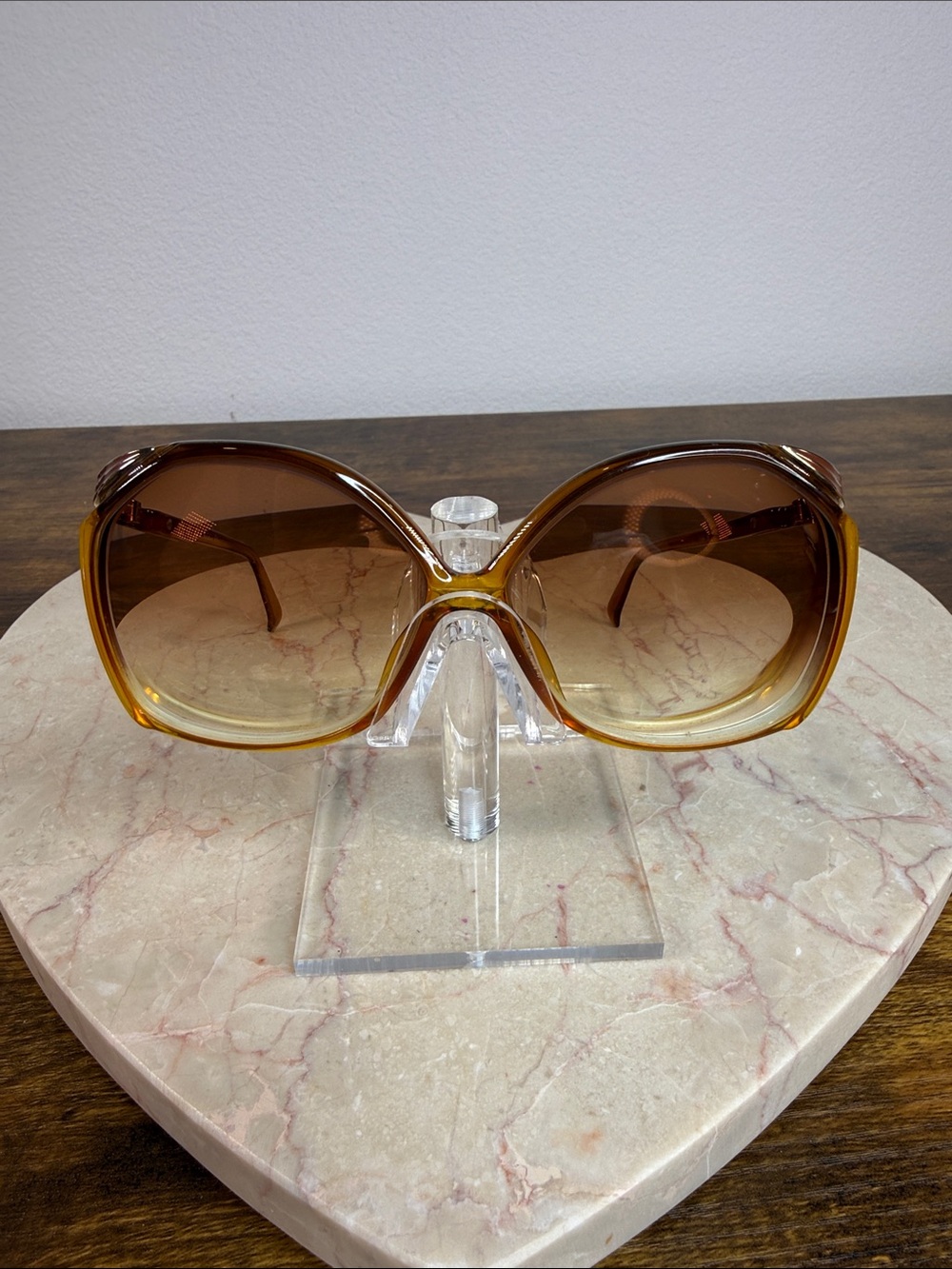 Christian Dior Vintage Oversized Brown Gradient Sunglasses - Frame Germany